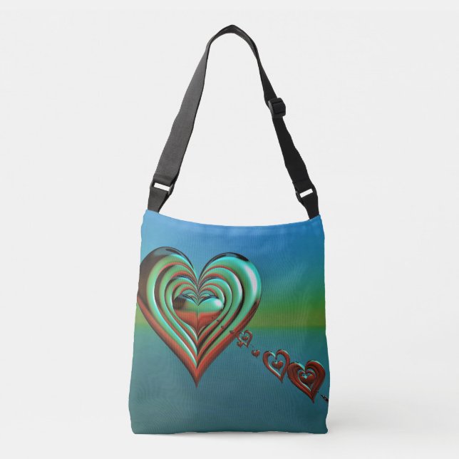 Bolso Cruzado Corazones altas del cielo (Anverso)