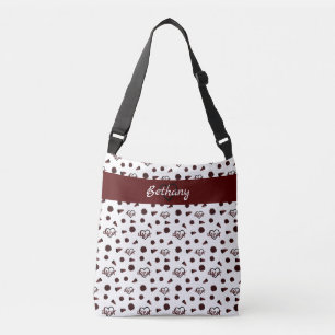 Bolso Cruzado Corazones de alegría marrón, recuerdos de Pom, p