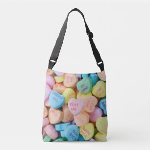 Bolso Cruzado Corazones de la conversación del caramelo de la