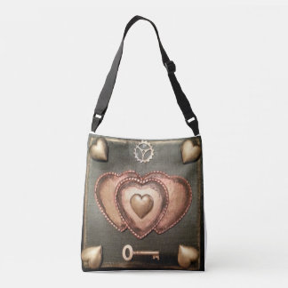 Bolso Cruzado Corazones de Steampunk