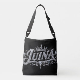 Bolso Cruzado Corona de Diamantes de Lujo LUINA Regalo de Nombre
