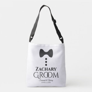 Bolso Cruzado Cortar el traje negro y el Boda de los botones Gro