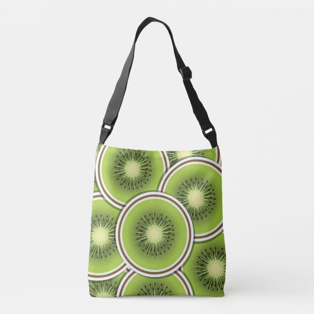 Bolso Cruzado Cortes de fruta kiwi funky (Reverso)