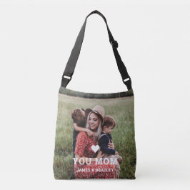 Bolso Cruzado Corto corazón te ama la foto del Día de la Madre