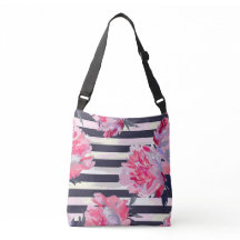 Costero Preppy Peonía Rosa Rayada