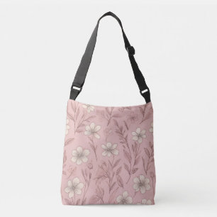 Bolso Cruzado Cottage Floral Rosa Suave