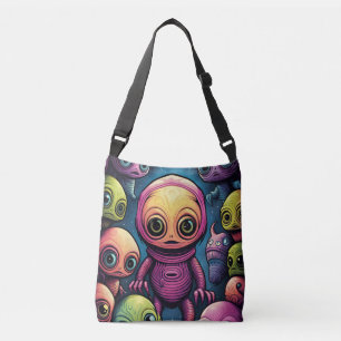 Bolso Cruzado cráneo de amor alienígena buen humor suerte