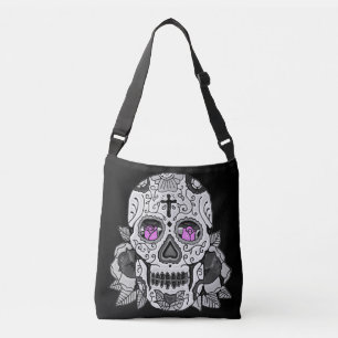 Bolso Cruzado Cráneo retro del azúcar del carnaval su opción
