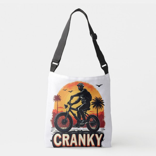 Bolso Cruzado Cranky: Energiza tu viaje - Tee de ciclismo divert (Anverso)