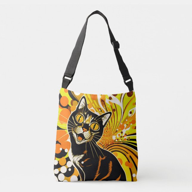 Bolso Cruzado Crazy Cat (Anverso)