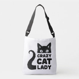 Bolso Cruzado Crazy Cat Lady Crossbody Tote/Messenger Bag