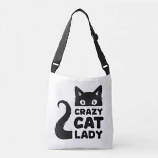 Bolso Cruzado Crazy Cat Lady Crossbody Tote/Messenger Bag