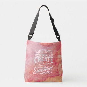 Bolso Cruzado Crea tu propia pintura rosada con manecilla de sol