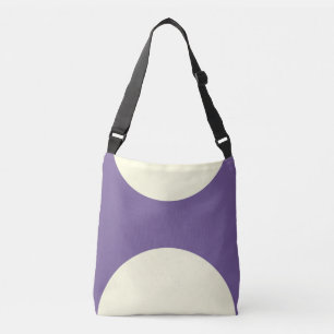 Bolso Cruzado Crema de impresión de arte abstracto de doble cara
