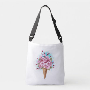 Bolso Cruzado Crema rosa de hielo Sakura Waffle Cone