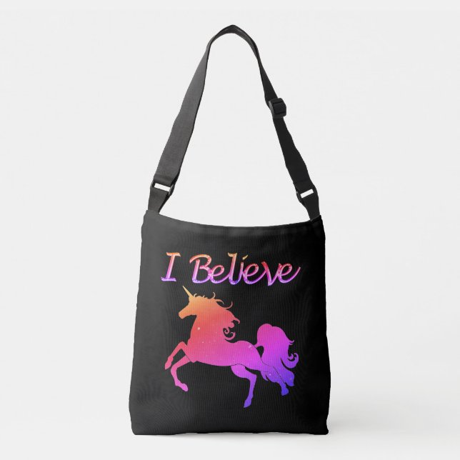 Bolso Cruzado Creo en Unicornios (Anverso)