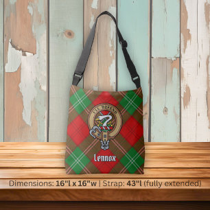 Bolso Cruzado Crest de Clan Lennox sobre Tartán