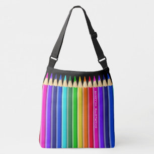 Bolso Cruzado Creyones multicolores del lápiz del artista