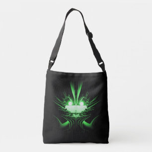 Bolso Cruzado Criatura de ojos brillantes esmeralda verde