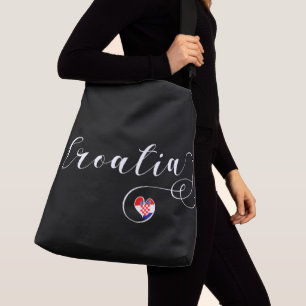 Bolso Cruzado Croacia, corazón croata de la bandera