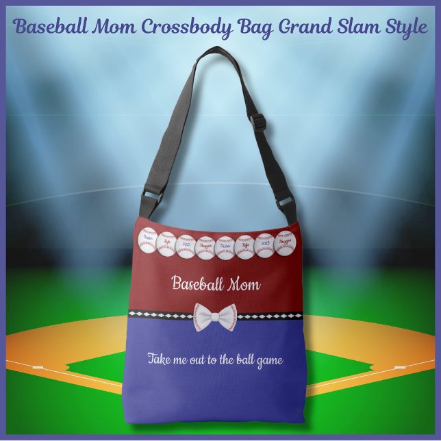 Bolso Cruzado Crossbody Bag Estilo Grand Slam (Baseball Mom Crossbody Bag Grand Slam Style)