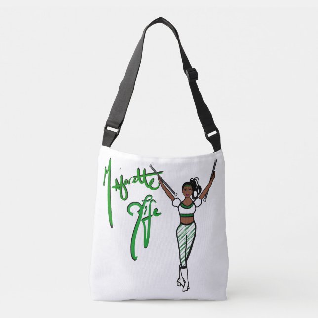 Bolso Cruzado Crossbody Bag Green Stripe (Anverso)