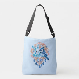 Bolso Cruzado Crystal Blue Bunny and Blue Jay Heart