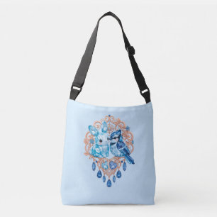 Bolso Cruzado Crystal Blue Bunny and Blue Jay Heart