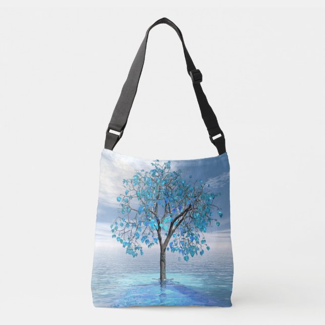 Bolso Cruzado Crystal Blue Tree (Anverso)