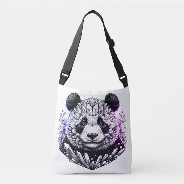 Bolso Cruzado Crystal Panda Fantasy Animal Art (Anverso)