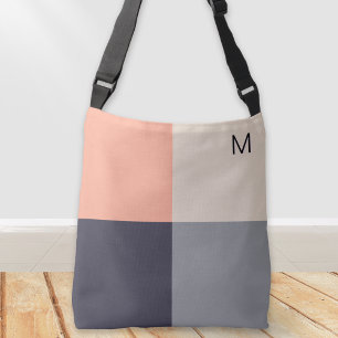 Bolso Cruzado Cuadrados Geométricos Abstractos Modernos Neutros