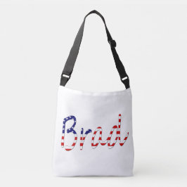 Bolso Cruzado Cualquier nombre sobrepuesto en cbt de bandera est