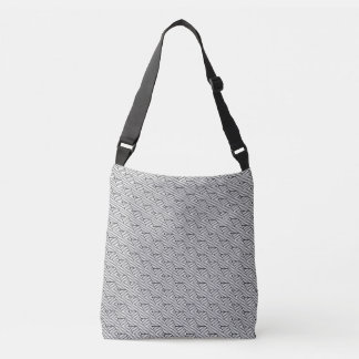 Bolso Cruzado Cubo de línea de patrón negro geometría simple