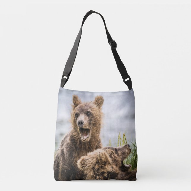 Bolso Cruzado Cubos Grizzly Buscando Su Mamá (Reverso)