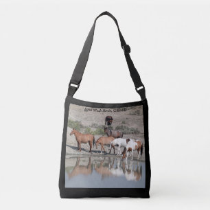 Bolso Cruzado Cuenca de lavado de arena Caballos salvajes