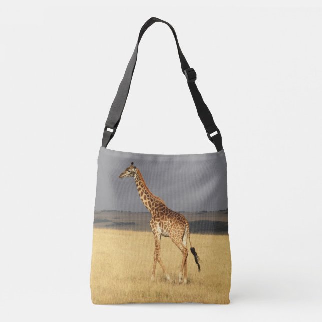 Bolso Cruzado Cuerpo completo de la jirafa Animales africanos (Reverso)