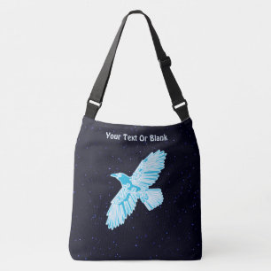 Bolso Cruzado Cuervo Azul Sobre Estrellas