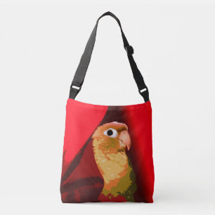Bolso Cruzado Cuidadosamente Pineapple Green Cheek Conure Parake