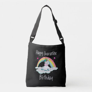 Bolso Cruzado Cumpleaños de Cuarentena Unicornio arcoíris