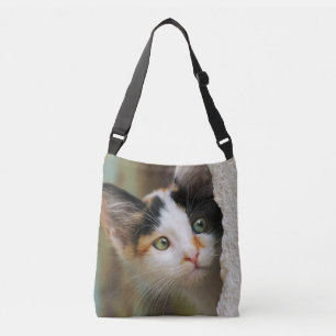 Bolso Cruzado Curioso Gato Gato Gato Gatito Prying Eyes Retrato