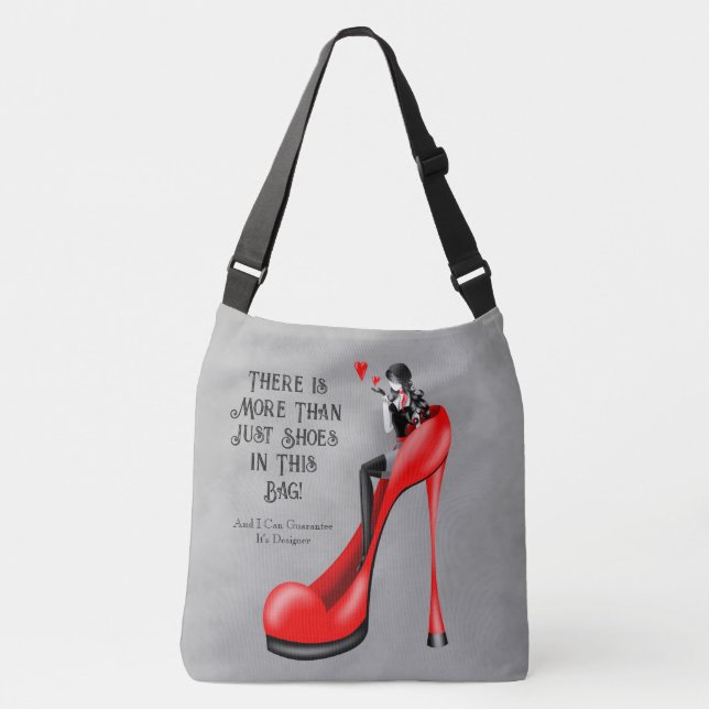 Bolso Cruzado Custom Slogan Fashionable Lady in Stiletto (Anverso)