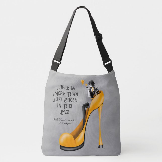 Bolso Cruzado Custom Slogan Fashionable Lady in Stiletto (Anverso)