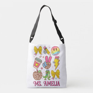 Bolso Cruzado Custom Teacher Bag, Custom Back to School Bag