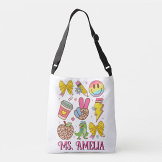 Bolso Cruzado Custom Teacher Bag, Custom Back to School Bag