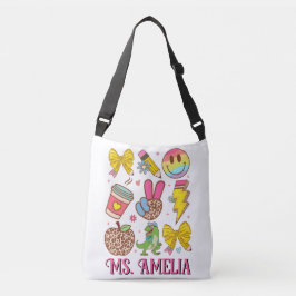 Bolso Cruzado Custom Teacher Bag, Custom Back to School Bag