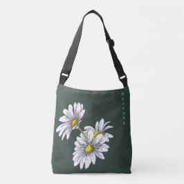 Bolso Cruzado Custom Watercolor Daisy Floral Boho Christmas Gift