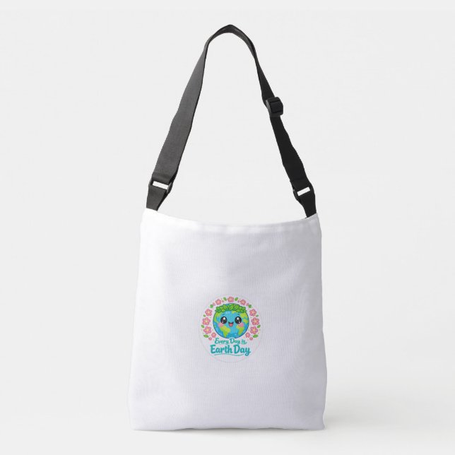 Bolso Cruzado Cute Earth Day Tote Bag (Anverso)
