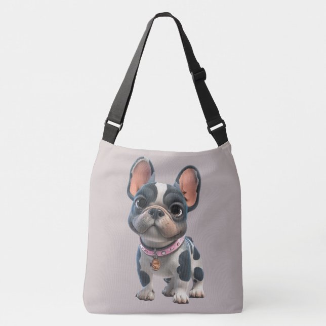 Bolso Cruzado Cute French Bulldog (Anverso)