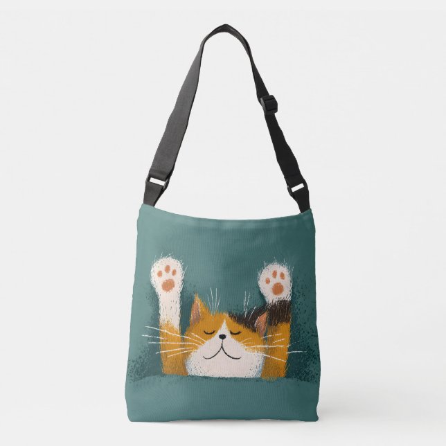 Bolso Cruzado Cute Funny Cat Nap (Anverso)