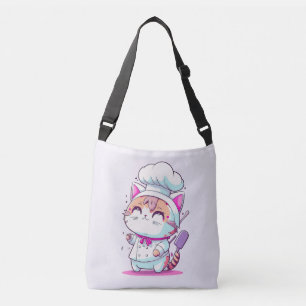 Bolso Cruzado Cute Happy Baker Pastry Chef Cat Kitten  